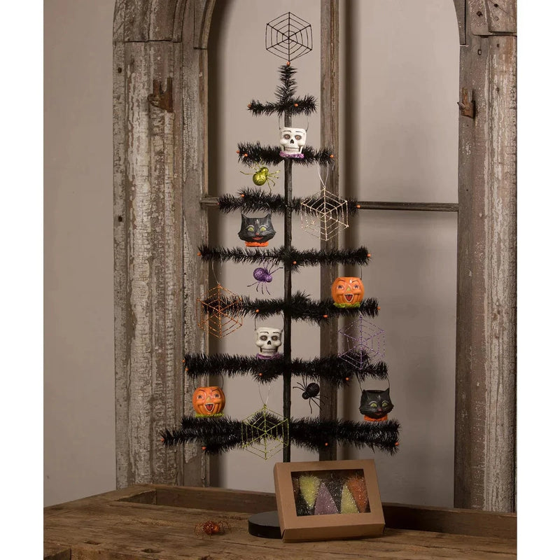 Quirks! Figurines Pumpkin Bucket Ornament Mini by Bethany Lowe Designs