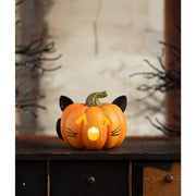 Quirks! Figurines Pumpkin Cat Luminary by Bethany Lowe Designs