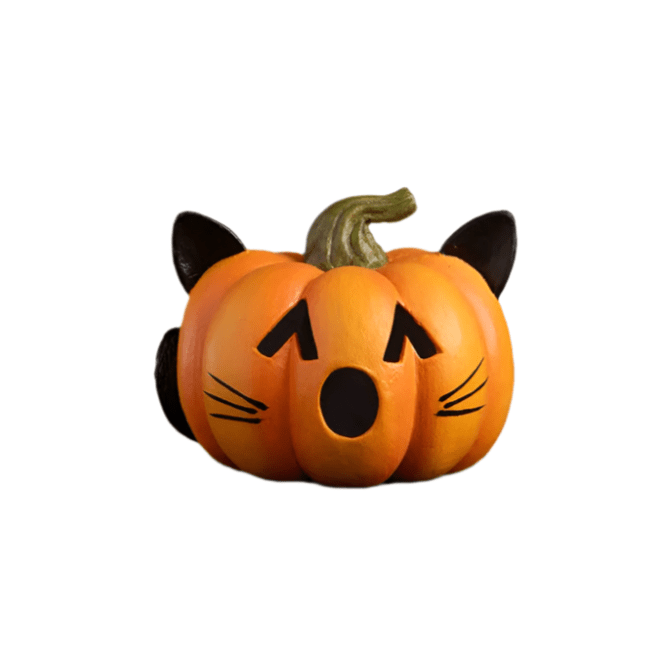 Quirks! Figurines Pumpkin Cat Luminary by Bethany Lowe Designs
