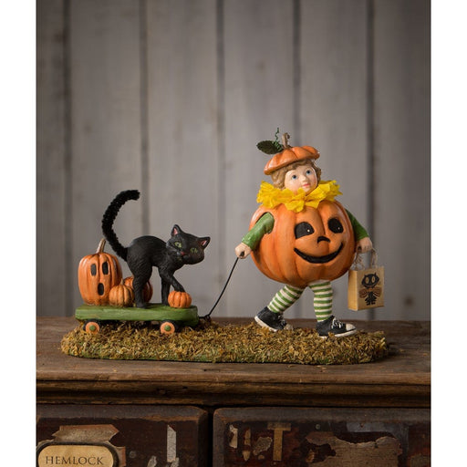 Quirks! Figurines Pumpkin Paige with Wagon by Bethany Lowe Designs
