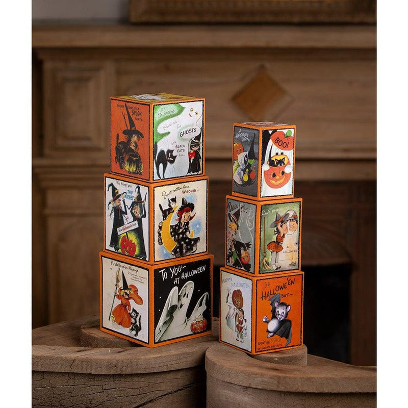 Quirks! Figurines Retro Hallowen Stacking Blocks by Bethany Lowe Designs