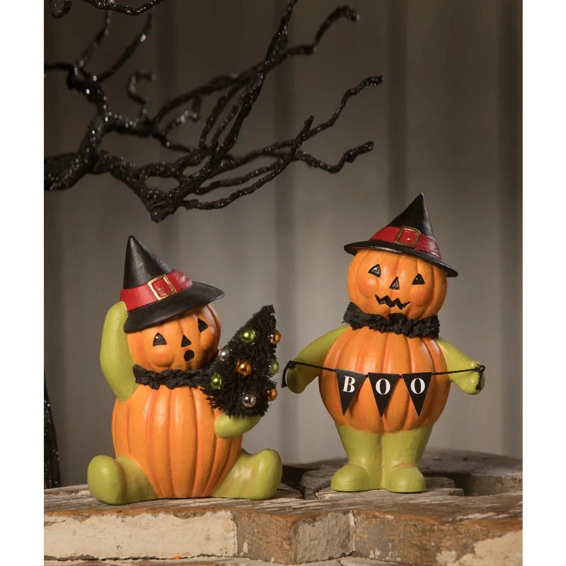 Quirks! Figurines Seated Pumpkin Head Witch by Bethany Lowe Designs