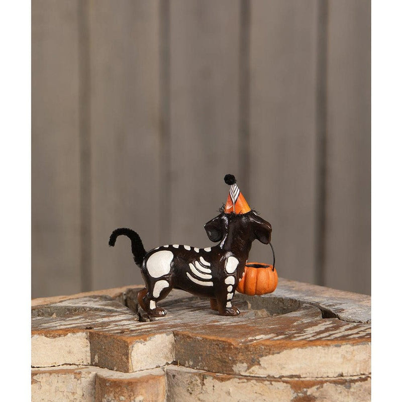Quirks! Figurines Skeleton Pup Table Piece by Bethany Lowe Designs
