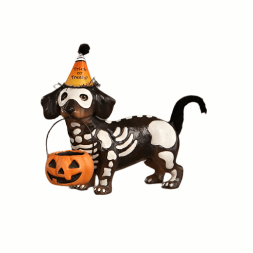 Quirks! Figurines Skeleton Pup Table Piece by Bethany Lowe Designs