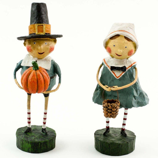 Quirks! Figurines Tom & Goodie Thanksgiving Set of 2 Lori Mitchell Collectible Figurines