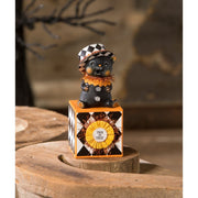 Quirks! Figurines Top Hat Kitty on Block by Bethany Lowe Designs