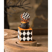 Quirks! Figurines Top Hat Kitty on Block by Bethany Lowe Designs