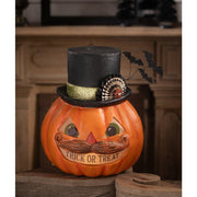 Quirks! Figurines Trick or Treat Pumpkin Stache by Bethany Lowe Designs
