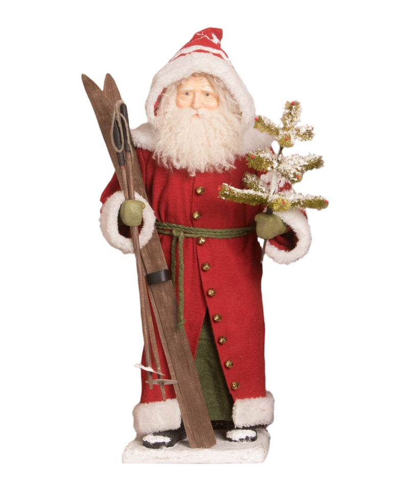 Quirks! Figurines Vintage German Santa with Skis
