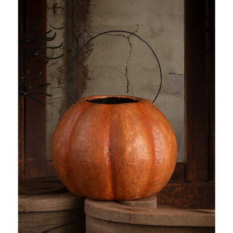 Quirks! Figurines Vintage Pumpkin Bucket Large by Bethany Lowe Designs