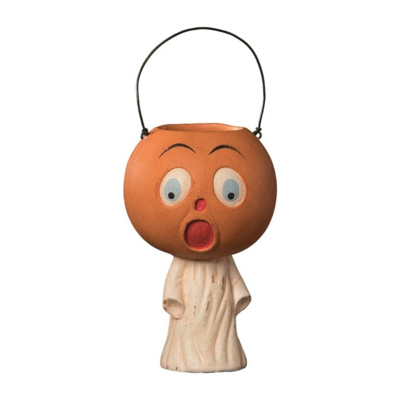 Quirks! Figurines Vintage Scared Pumpkin Ghost by Bethany Lowe Designs