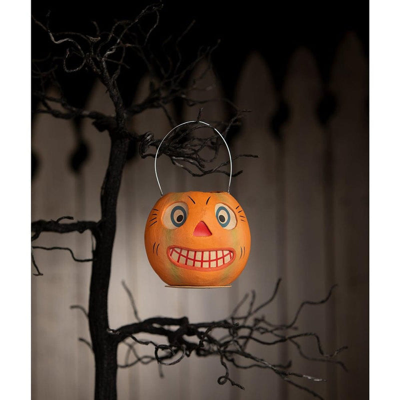 Quirks! Figurines Vintage Striped Pumpkin Bucket by Bethany Lowe Designs