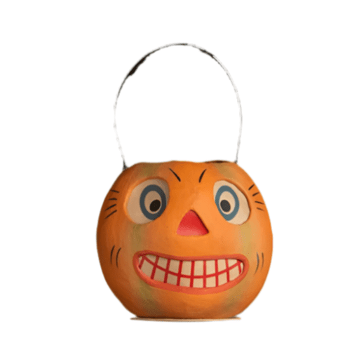 Quirks! Figurines Vintage Striped Pumpkin Bucket by Bethany Lowe Designs