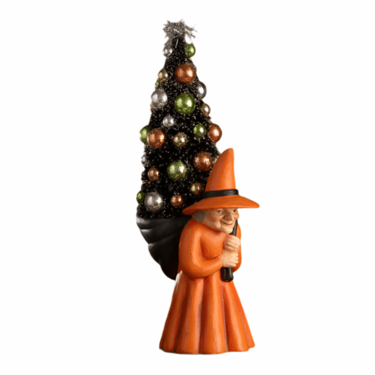 Quirks! Figurines Witch Carrying Tree by Bethany Lowe Designs