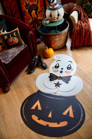 Quirks! floor mat Ghostie in Caudron Die Cut Vinyl Halloween Floor Decor by Johanna Parker -102"