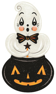 Quirks! floor mat Ghostie in Caudron Die Cut Vinyl Halloween Floor Decor by Johanna Parker -102"
