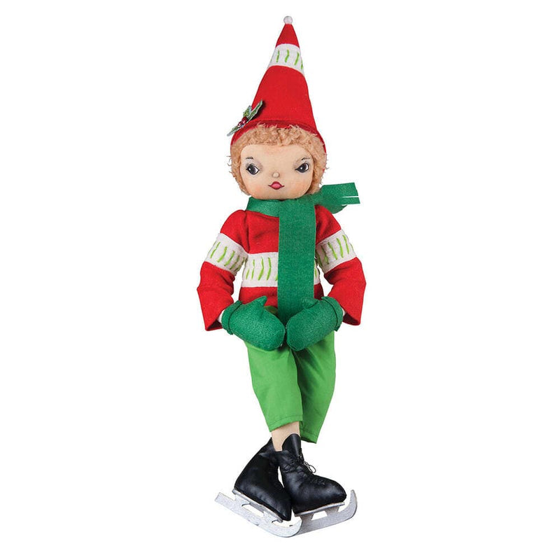 Quirks! Gathered Traditions Christmas by Joe Spencer Torrence Ice Skating Boy Gathered Traditions Art Doll by Joe Spencer