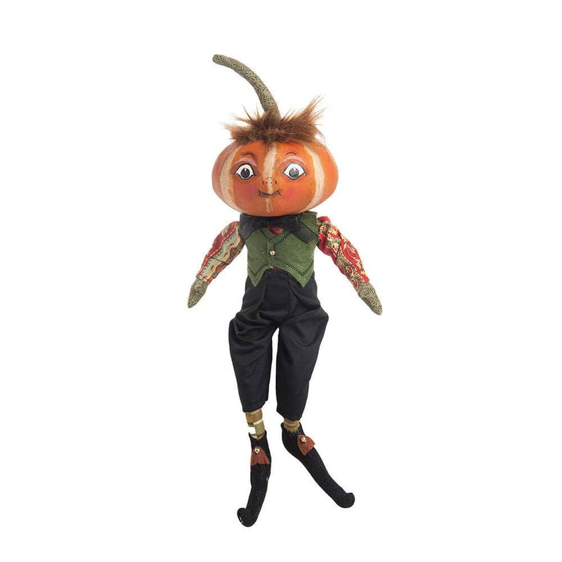 Quirks! Gathered Traditions Halloween by Joe Spencer Kermit Pumpkin Head Kid Gathered Traditions Art Doll by Joe Spencer