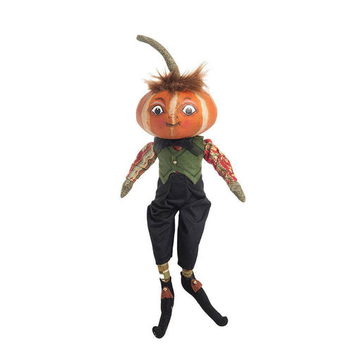 Quirks! Gathered Traditions Halloween by Joe Spencer Kermit Pumpkin Head Kid Gathered Traditions Art Doll by Joe Spencer