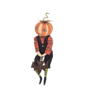 Quirks! Gathered Traditions Halloween by Joe Spencer Nevin Pumpkin Head Boy Gathered Traditions Art Doll by Joe Spencer