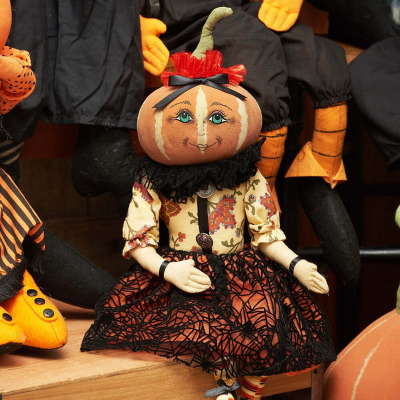 Quirks! Gathered Traditions Halloween by Joe Spencer Penelope Pumpkin Head Girl Gathered Traditions Art Doll by Joe Spencer