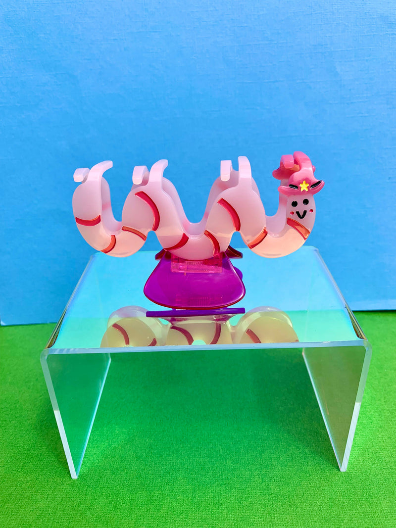 Quirks! Hair Clips Cowboy Worm Acetate Hair Claw
