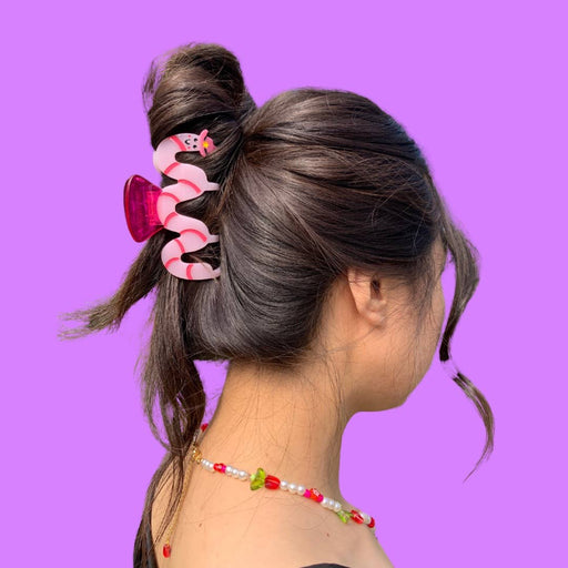 Quirks! Hair Clips Cowboy Worm Acetate Hair Claw