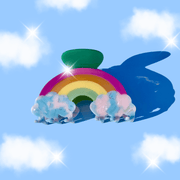 Quirks! Hair Clips Rainbow Acetate Hair Claw