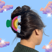 Quirks! Hair Clips Rainbow Acetate Hair Claw