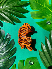 Quirks! Hair Clips Tiger Acetate Hair Claw 