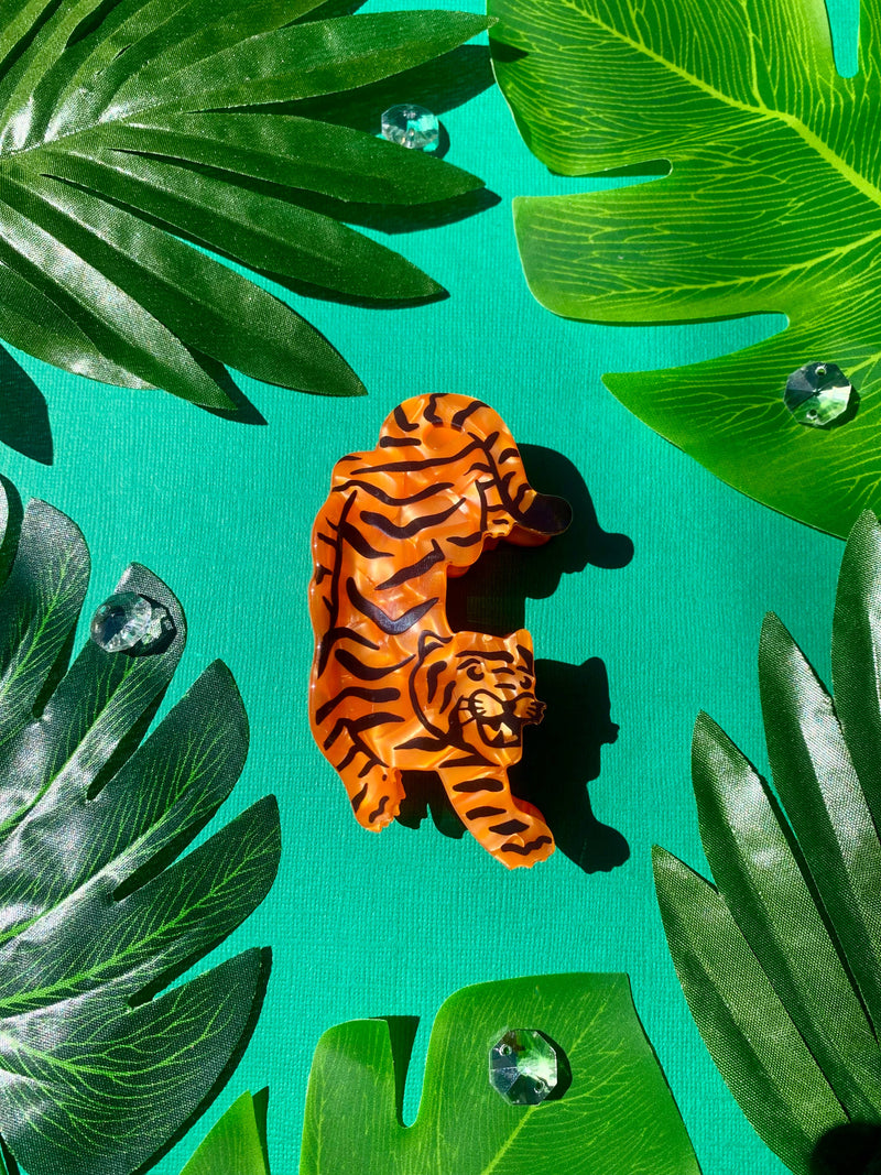 Quirks! Hair Clips Tiger Acetate Hair Claw 