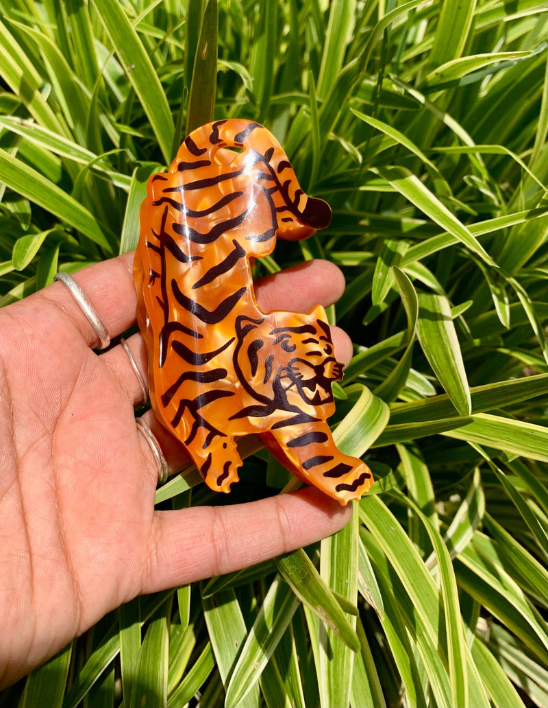 Quirks! Hair Clips Tiger Acetate Hair Claw 