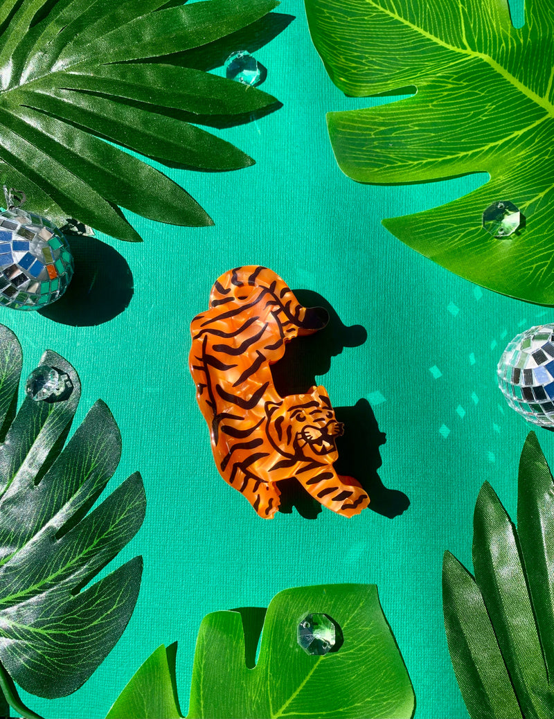 Quirks! Hair Clips Tiger Acetate Hair Claw 