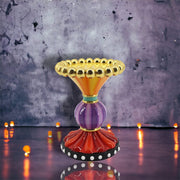 Quirks! Halloween, Seasonal Decor Halloween Carnival Purple and Orange Candle Holder by December Diamonds