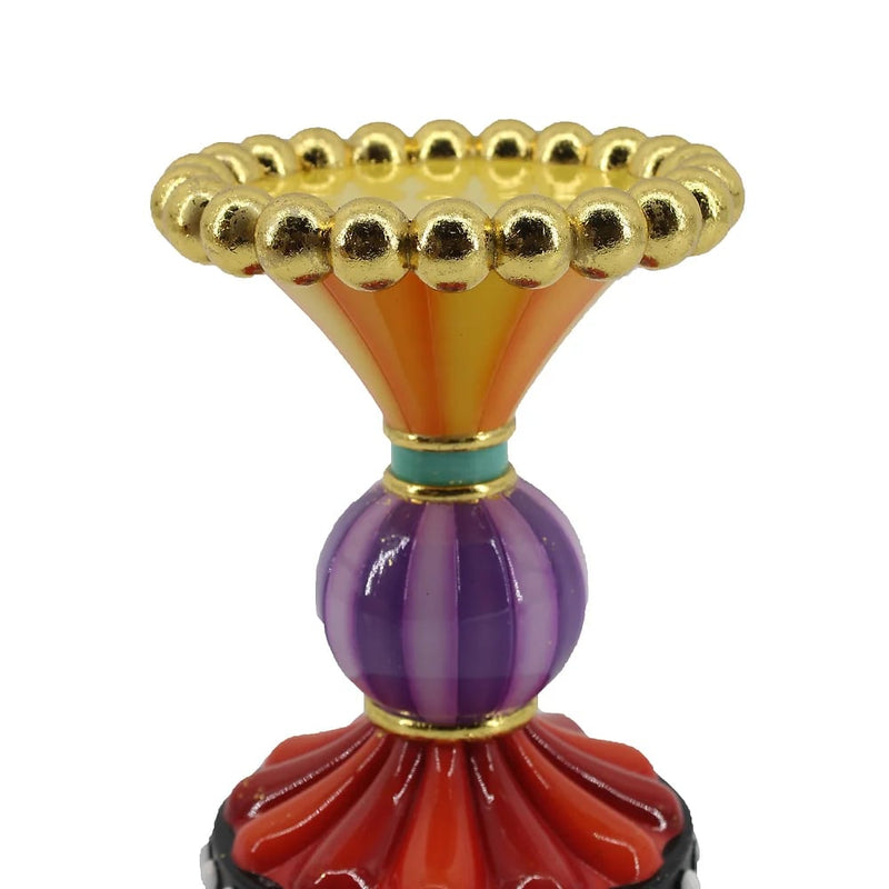 Quirks! Halloween, Seasonal Decor Halloween Carnival Purple and Orange Candle Holder by December Diamonds