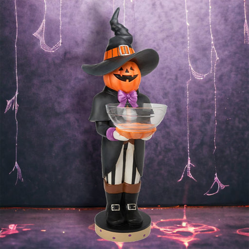 Quirks! Halloween, Seasonal Decor Jack O Lantern Butler with Candy Bowl by December Diamonds