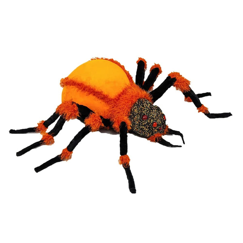 Quirks! Halloween, Seasonal Decor Large LED Lighted Eyes Orange Spider Display by December Diamonds