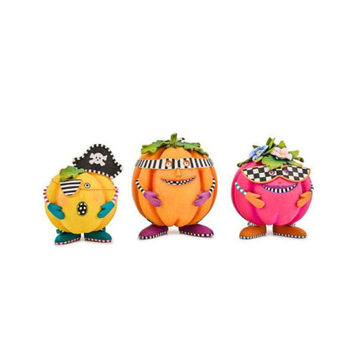 Quirks! Halloween, Seasonal Decor Patience Brewster Mini Pumpkin BANDIT