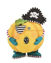 Quirks! Halloween, Seasonal Decor Patience Brewster Mini Pumpkin PIRATE