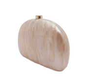 Quirks! Handbag Acrylic Clutch or Crossbody Handbag - Champagne