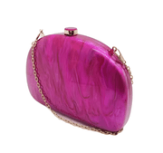 Quirks! Handbag Acrylic Clutch or Crossbody Handbag - Magenta