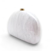 Quirks! Handbag Acrylic Clutch or Crossbody Handbag - White