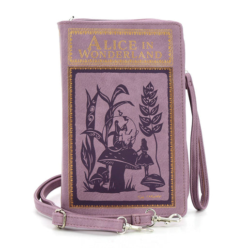 Quirks! Handbag Alice in Wonderland Book Handbag - LAVENDER
