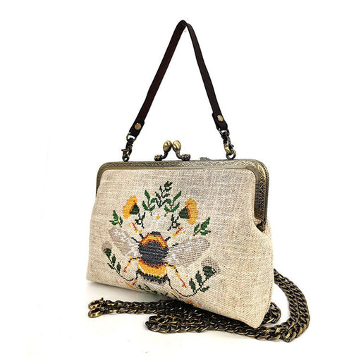Quirks! handbag Bee Embroidered Vintage-Inspired Kisslock Handbag
