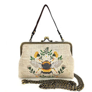 Quirks! handbag Bee Embroidered Vintage-Inspired Kisslock Handbag