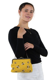 Quirks! handbag Bees Kisslock Handbag: Black