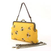 Quirks! handbag Bees Kisslock Handbag: Black