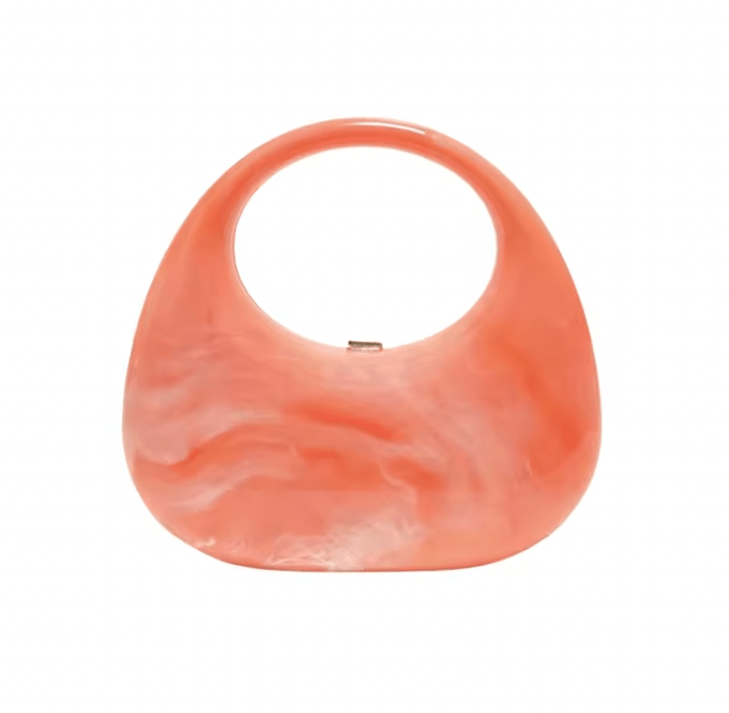 Quirks! Handbag Mod Acrylic Handbag - Tangerine Swirl