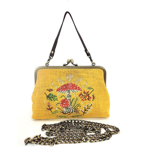 Quirks! handbag Moon Phases Mushroom Vintage-Inspired Kisslock Handbag