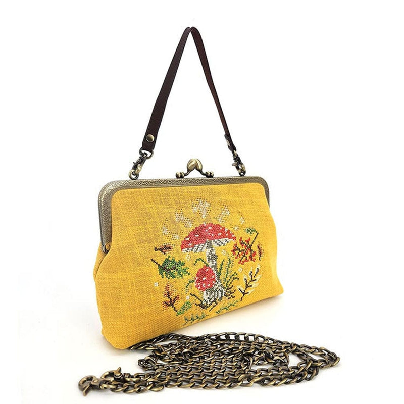 Quirks! handbag Moon Phases Mushroom Vintage-Inspired Kisslock Handbag